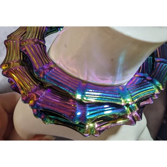 Rainbow Oil Slick Bangle Bracelet Stack (4) - Picture 2 of 6